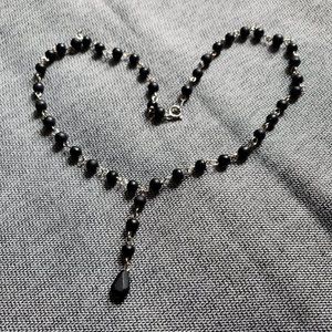 Classic black onyx with pendant necklace